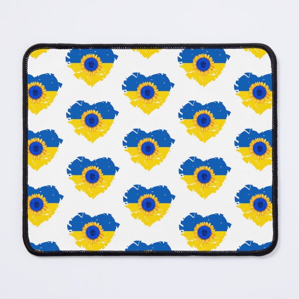 Item preview, The Broken Heart of Ukraine with Sunflower Rising - Ukrainian Flag Colors of Gold and Azure designed and sold by ozcushions.