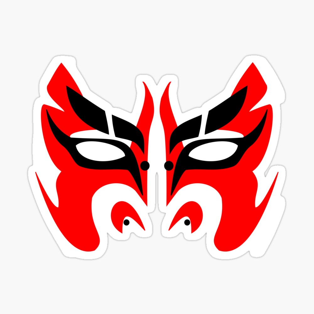 Download Kabuki Mask 2 Photographic Print By Uredian Redbubble PSD Mockup Templates