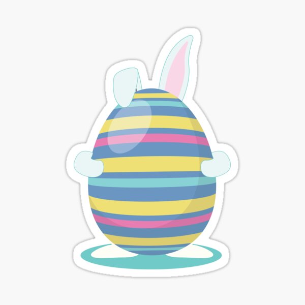 Easter Bunny Ears Pun Yoga Lover' Sticker