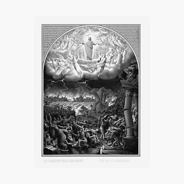 Item preview, The Day Of Judgement - Christian Lithograph - 1888 designed and sold by warishellstore.