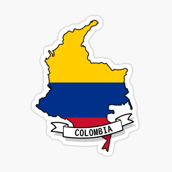 Item preview, Colombia Flag Map designed and sold by Koi-Art.