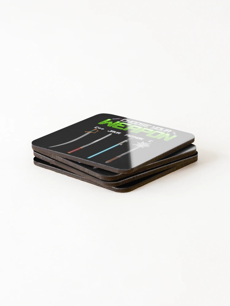 Thumbnail 4 of 5, Coasters (Set of 4), Programmer Weapon Java Programming Python designed and sold by ClamenTaon.