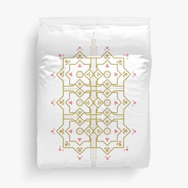 Karmic Light Code - Exit The Matrix (Golden/Pink Recolor) Duvet Cover