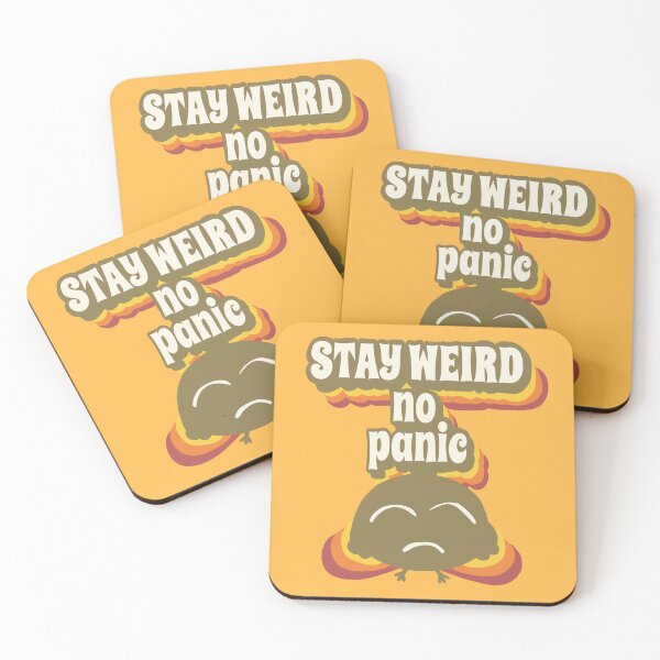 Item preview, stay weird no panic  weird funny creature  designed and sold by vibeno1.