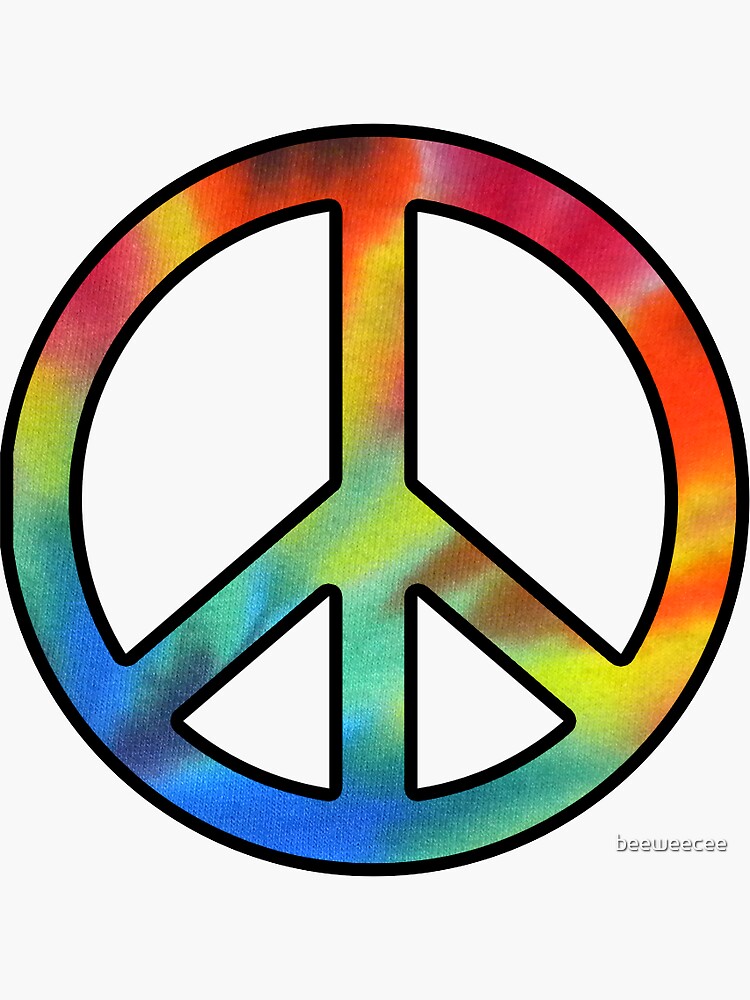 Peace Tie Dye Sticker For Sale By Beeweecee Redbubble 