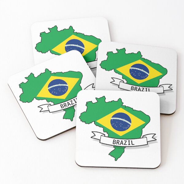 Item preview, Brazil Flag Map designed and sold by Koi-Art.