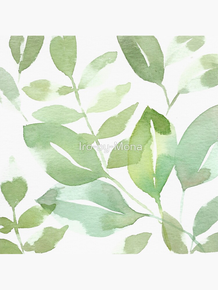 "Loose leaves watercolor" Poster for Sale by IrobyMona Redbubble