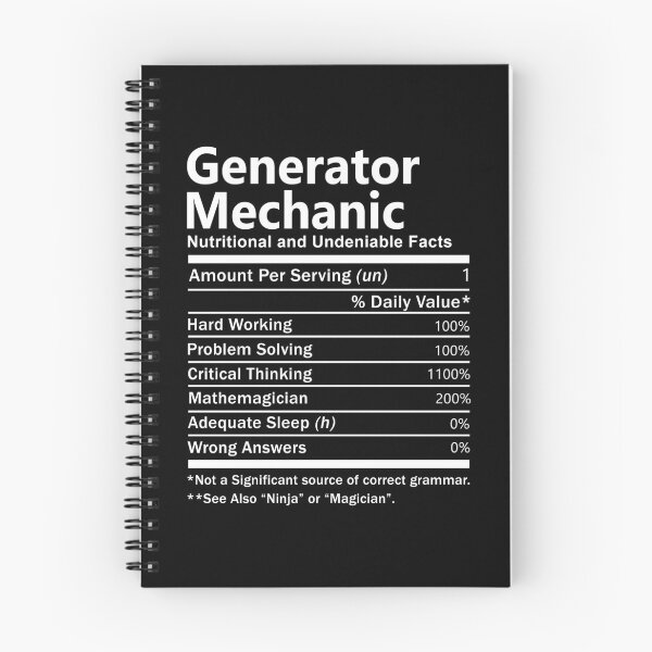 Item preview, Generator Mechanic  T Shirt - Nutrition Factors Job Gift Item Tee designed and sold by rolandchel.