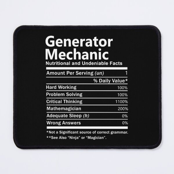 Item preview, Generator Mechanic  T Shirt - Nutrition Factors Job Gift Item Tee designed and sold by rolandchel.