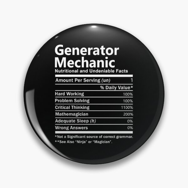 Item preview, Generator Mechanic  T Shirt - Nutrition Factors Job Gift Item Tee designed and sold by rolandchel.