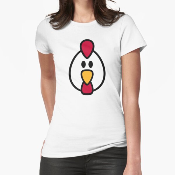 Chicken head face Fitted T-Shirt
