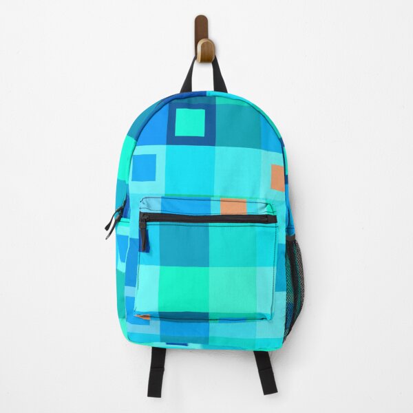 Item preview, Modern Plaid in Blue Green Orange designed and sold by Whoopsidoodle.