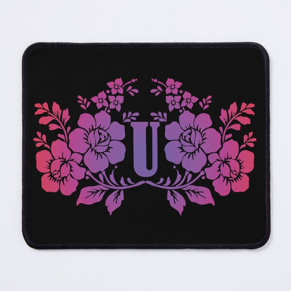 Item preview, Ornamental Letter U, Purple And Red Floral, Monogram Letter Ornament designed and sold by PROMEN Creativity.