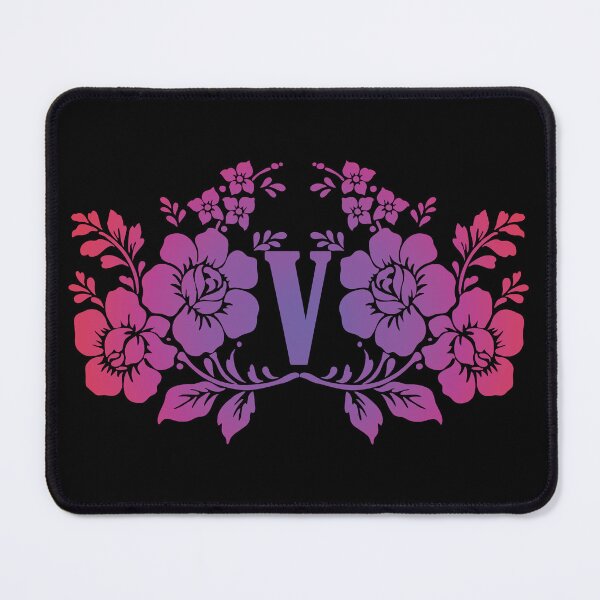 Item preview, Ornamental Letter V, Purple And Red Floral, Monogram Letter Ornament designed and sold by PROMEN Creativity.