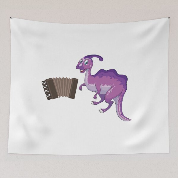 Item preview, Dinosaur Playing Accordion ,Funny Good Purple Dinosaur Accordion Lovers Art designed and sold by pedrored369.