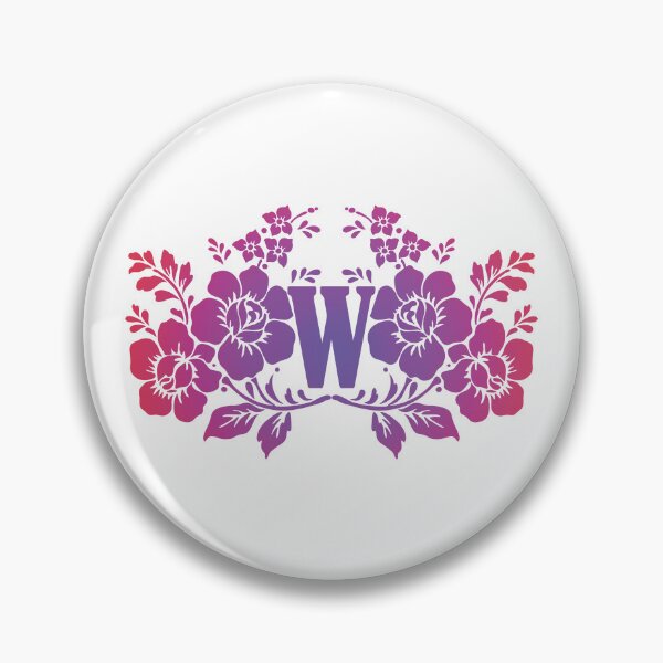 Item preview, Ornamental Letter W, Purple And Red Floral, Monogram Letter Ornament designed and sold by PROMEN Creativity.