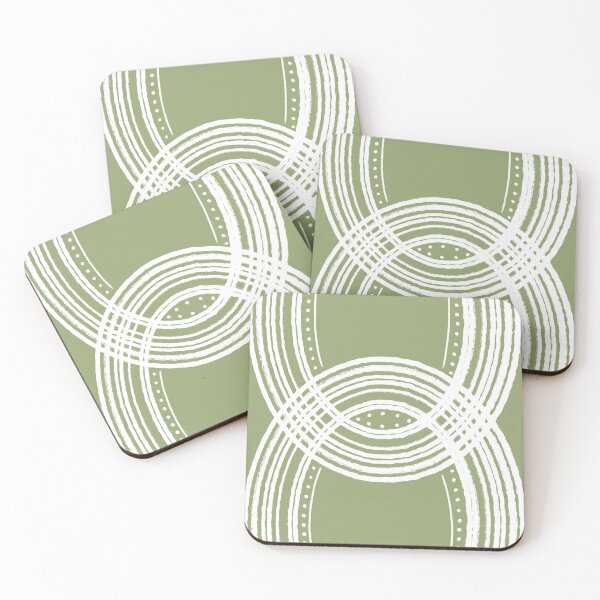 Item preview, "Lucky" No.1 | Green and White Abstract Design designed and sold by LiseHoltArt.