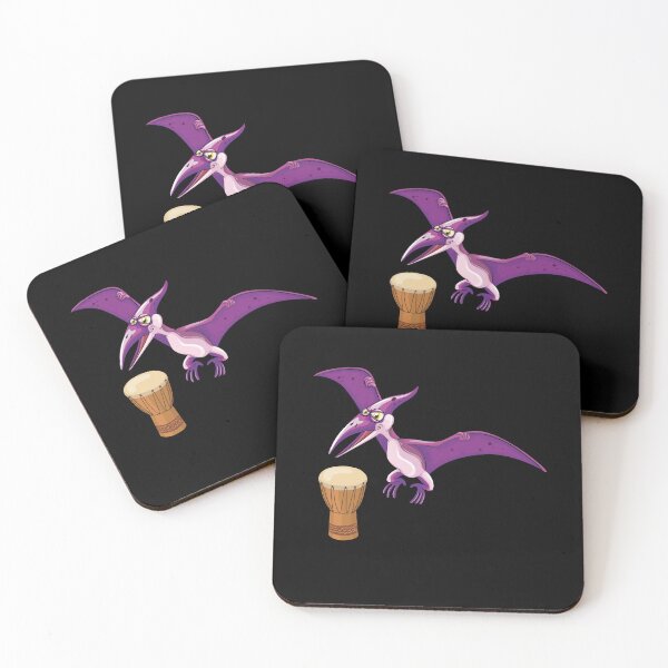 Item preview, Dinosaur Playing Djembe ,Funny Good Dinosaur Djembe Lovers Simple Flying Design designed and sold by pedrored369.