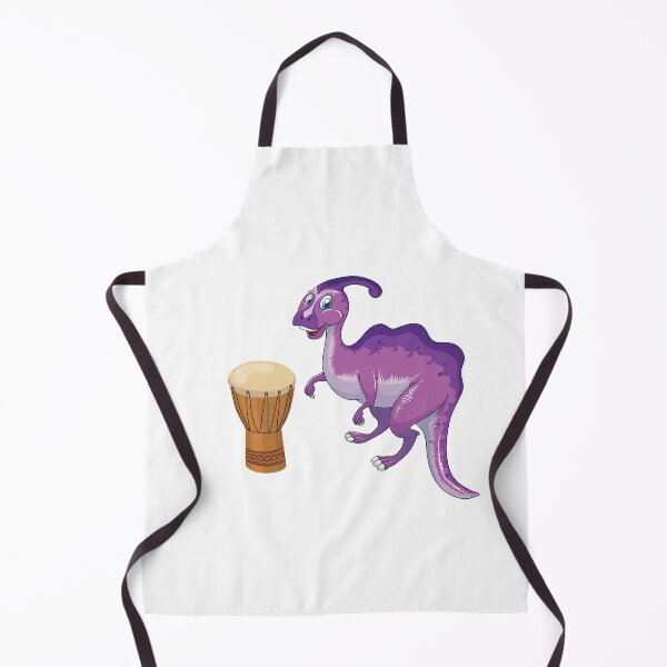 Item preview, Dinosaur Playing Djembe ,Funny Good Purple Dinosaur Djembe Lovers Art designed and sold by pedrored369.