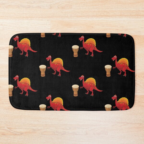 Item preview, Dinosaur Playing Djembe ,Funny Good Dinosaur Djembe Lovers Red Design designed and sold by pedrored369.