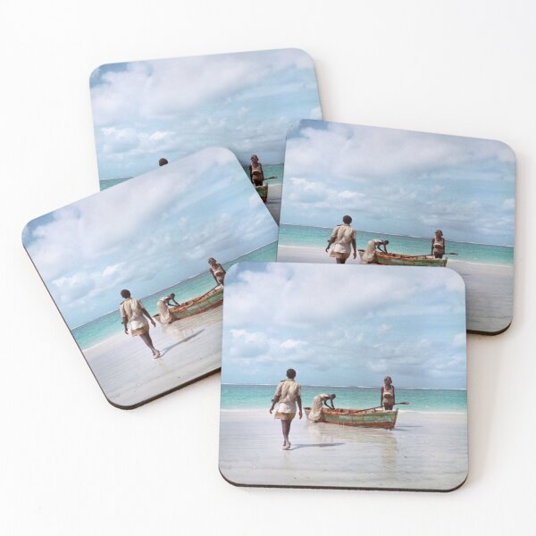Item preview, On the beach near Mogadishu, after a day fishing the bountiful Indian Ocean 1958 designed and sold by VintageSomalia.