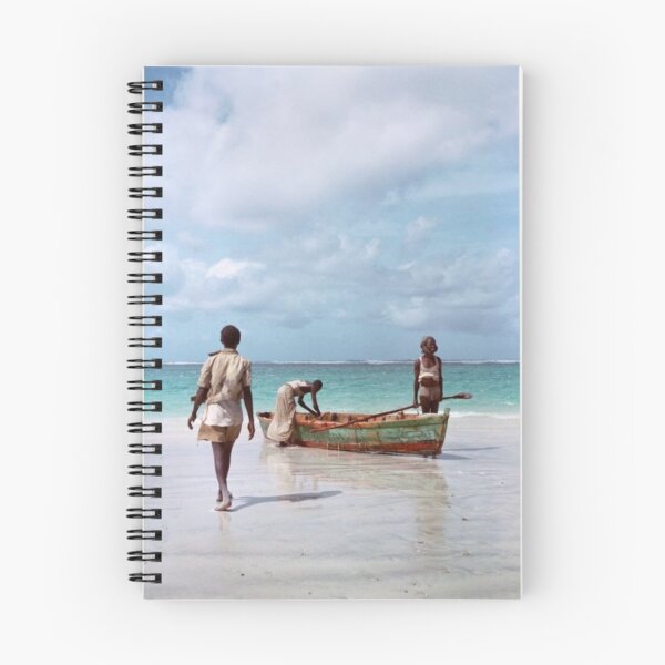 Item preview, On the beach near Mogadishu, after a day fishing the bountiful Indian Ocean 1958 designed and sold by VintageSomalia.