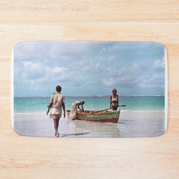 Item preview, On the beach near Mogadishu, after a day fishing the bountiful Indian Ocean 1958 designed and sold by VintageSomalia.