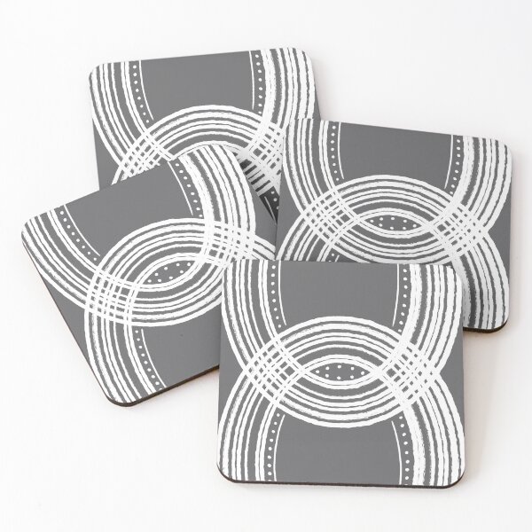 Item preview, "Lucky" No.4 | Grey and White Abstract Design designed and sold by LiseHoltArt.
