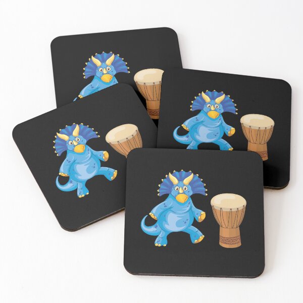 Item preview, Dinosaur Playing Djembe ,Funny Good Dinosaur Djembe Lovers Blue Design designed and sold by pedrored369.