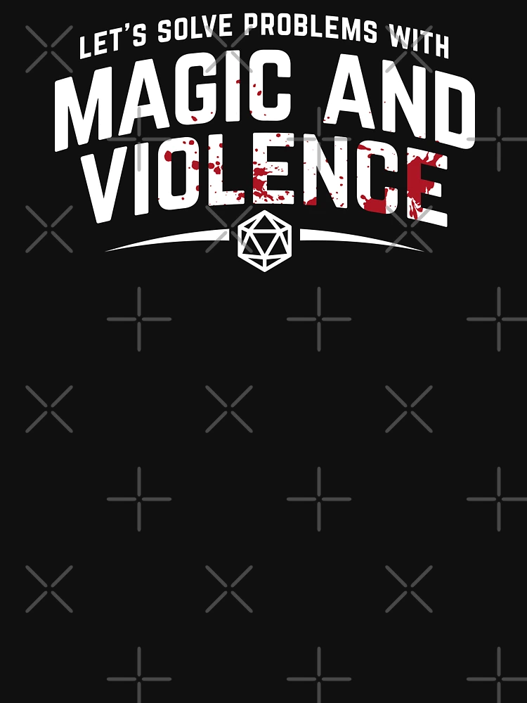 Let's Solve Problems With Magic and Violence - Funny DnD Gaming - Dnd -  Sticker
