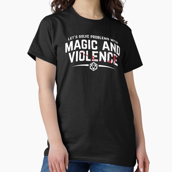 Item preview, Let's Solve Problems With Magic and Violence - Funny DnD Gaming designed and sold by DnlDesigns.