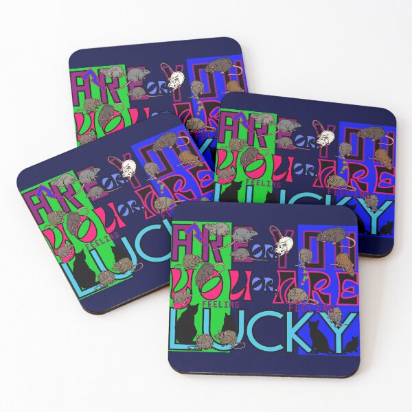 Item preview, Lucky Rats, Black Cats, Feline It on Black designed and sold by RnssncCo.