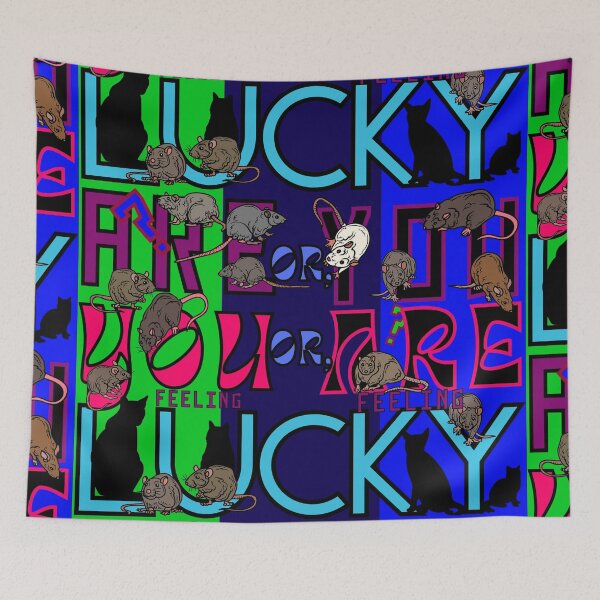 Item preview, Lucky Rats, Black Cats, Feline It on Black designed and sold by RnssncCo.