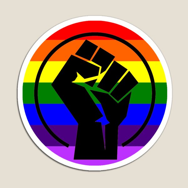 Vista previa del artículo con la obra «Puño de Resistencia "LGBTQIA+ Black Lives Matter"», diseñado y vendido por itsmebecca.