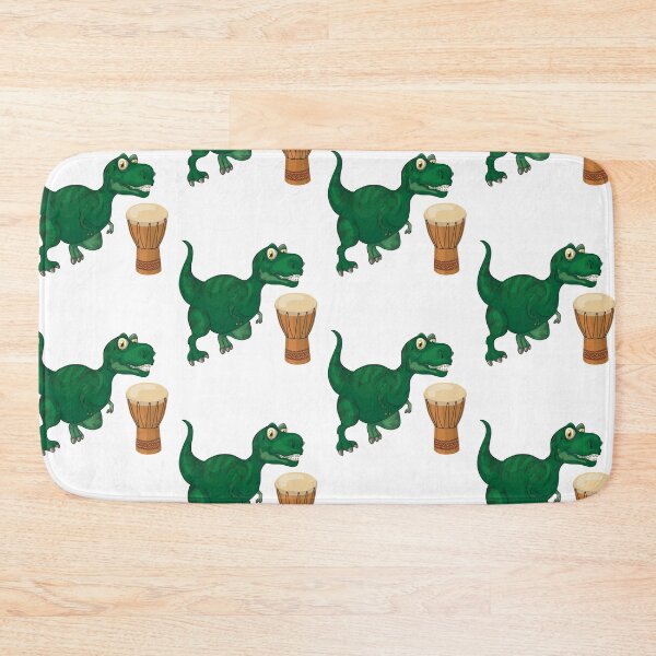 Item preview, Dinosaur Playing Djembe ,Funny Good Dinosaur Djembe Lovers Cool Green Design designed and sold by pedrored369.