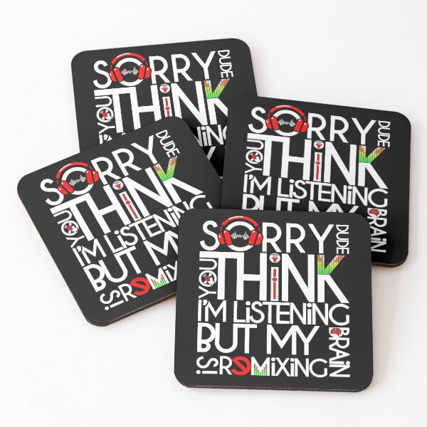 Item preview, DJ - SORRY DUDE MY BRAIN IS REMIXING - FUNNY QUOTE - PRODUCER white designed and sold by KoolDsignsMUSIC.