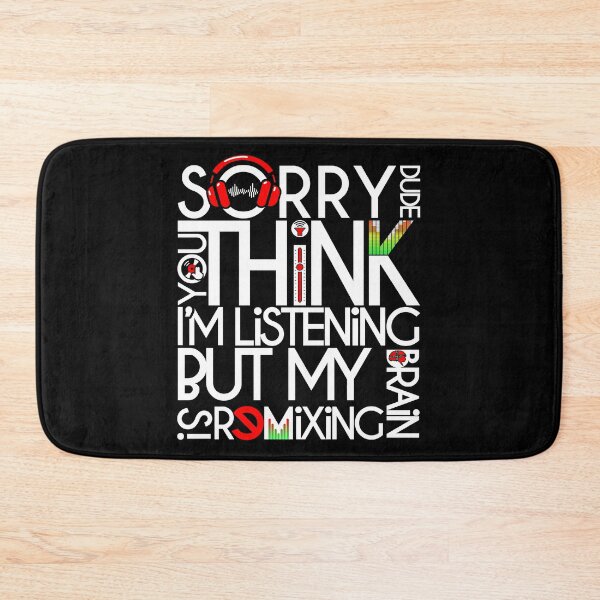 Item preview, DJ - SORRY DUDE MY BRAIN IS REMIXING - FUNNY QUOTE - PRODUCER white designed and sold by KoolDsignsMUSIC.