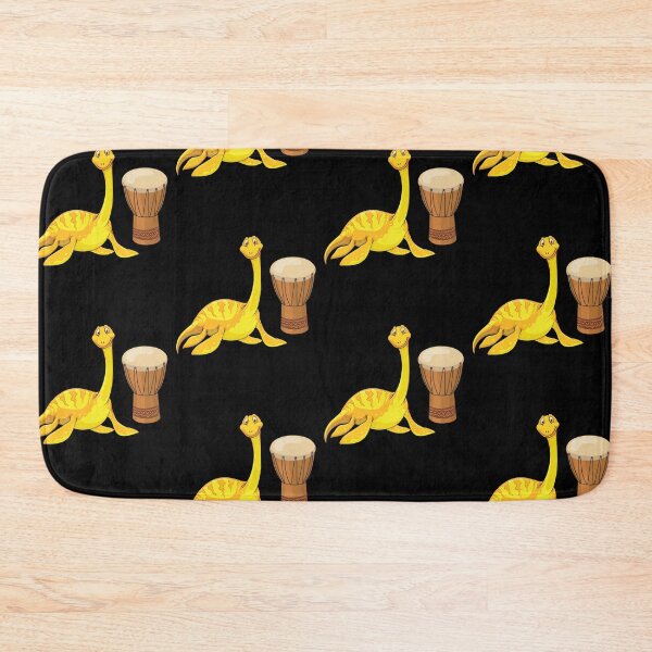 Item preview, Dinosaur Playing Djembe ,Funny Good Dinosaur Djembe Lovers Yellow Cute Dinosaur Art designed and sold by pedrored369.