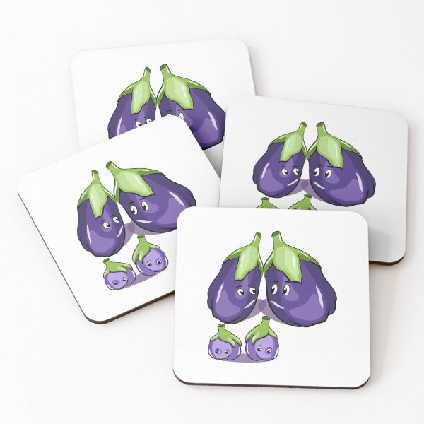 Item preview, Funny eggplants digital art designed and sold by Mashusha-art.