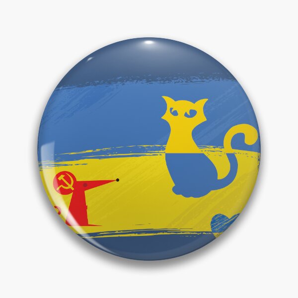Item preview, Ukrainian Cat with Russian Mouse flag design  designed and sold by YogaZesty.