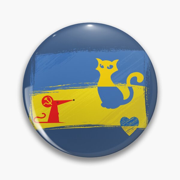 Item preview, Ukrainian Cat with Russian Mouse flag design  designed and sold by YogaZesty.