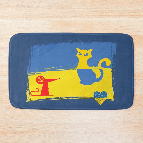 Item preview, Ukrainian Cat with Russian Mouse flag design  designed and sold by YogaZesty.