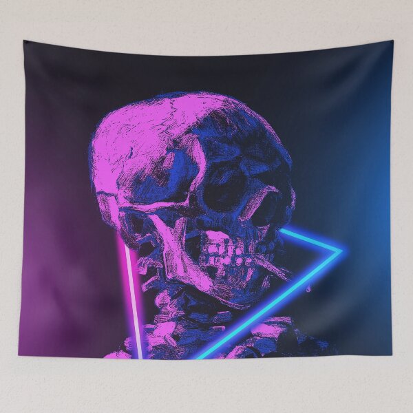 Item preview, Vincent Van Gogh Head of a Skeleton Retro 80s Aesthetic designed and sold by ind3finite.