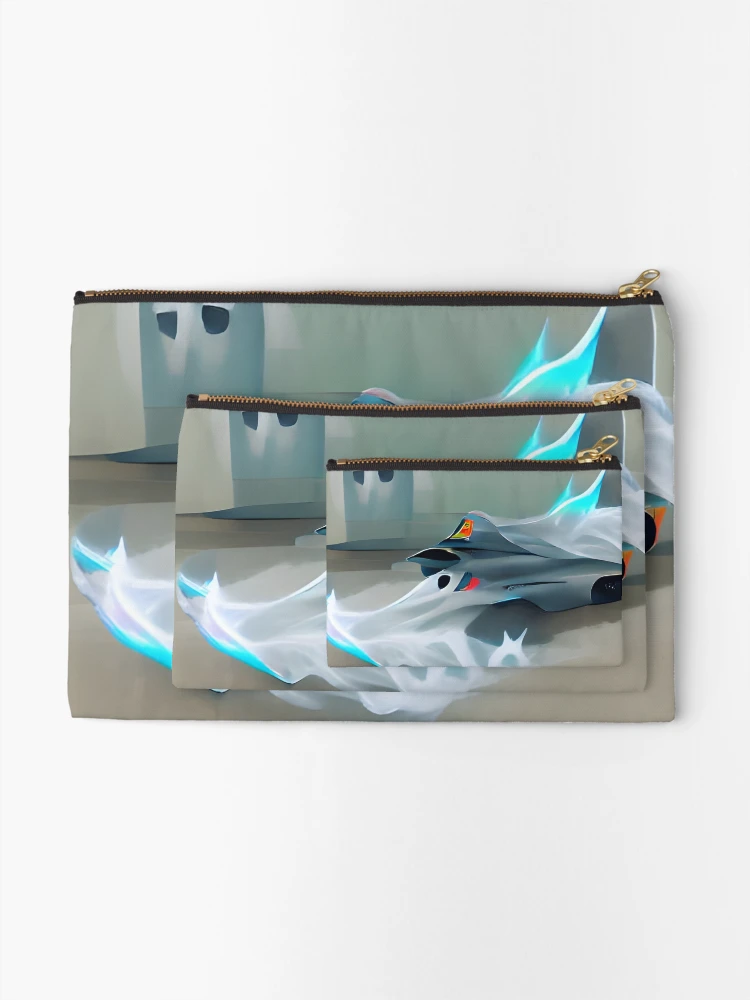 Thumbnail 2 of 4, Zipper Pouch, Ghost Car designed and sold by PyroPython.
