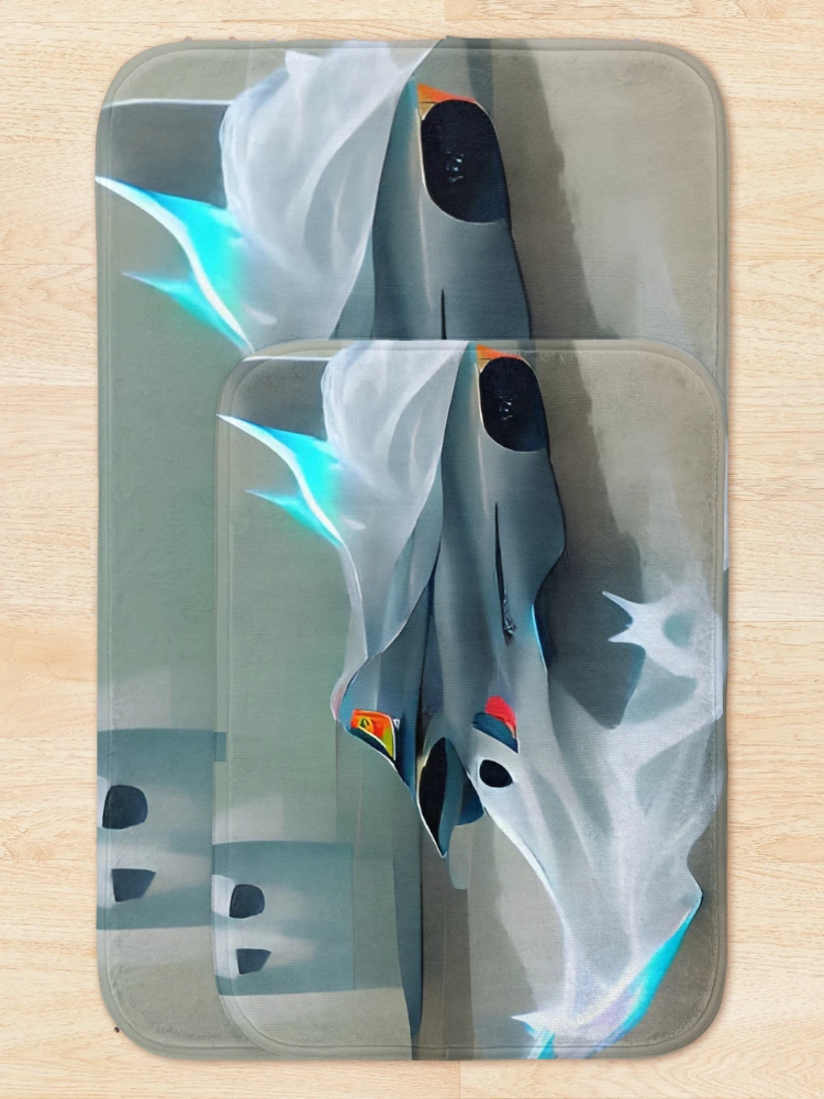 Thumbnail 5 of 6, Bath Mat, Ghost Car designed and sold by PyroPython.