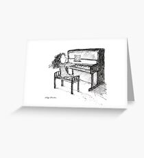 Piano Playing Greeting Card