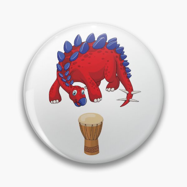 Item preview, Dinosaur Playing Djembe ,Funny Good Dinosaur Djembe Lovers Cool Red Blue Design designed and sold by pedrored369.