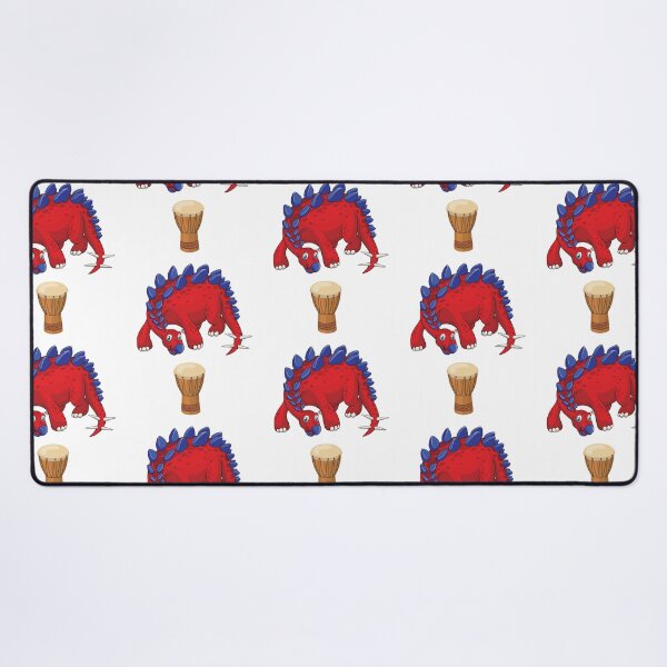 Item preview, Dinosaur Playing Djembe ,Funny Good Dinosaur Djembe Lovers Cool Red Blue Design designed and sold by pedrored369.