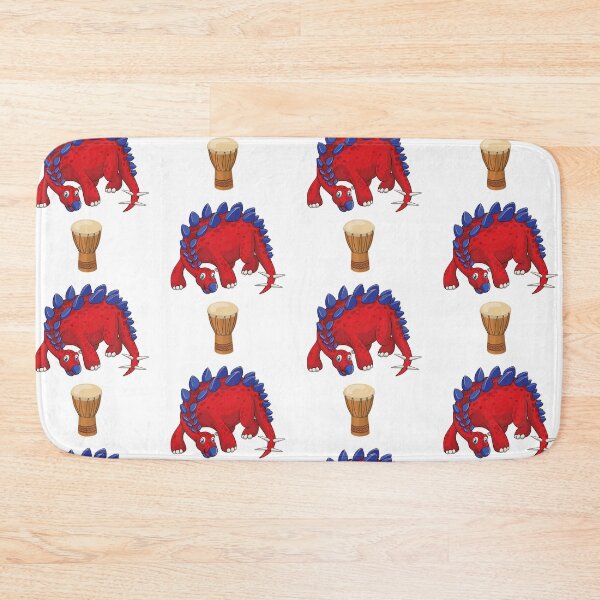 Item preview, Dinosaur Playing Djembe ,Funny Good Dinosaur Djembe Lovers Cool Red Blue Design designed and sold by pedrored369.
