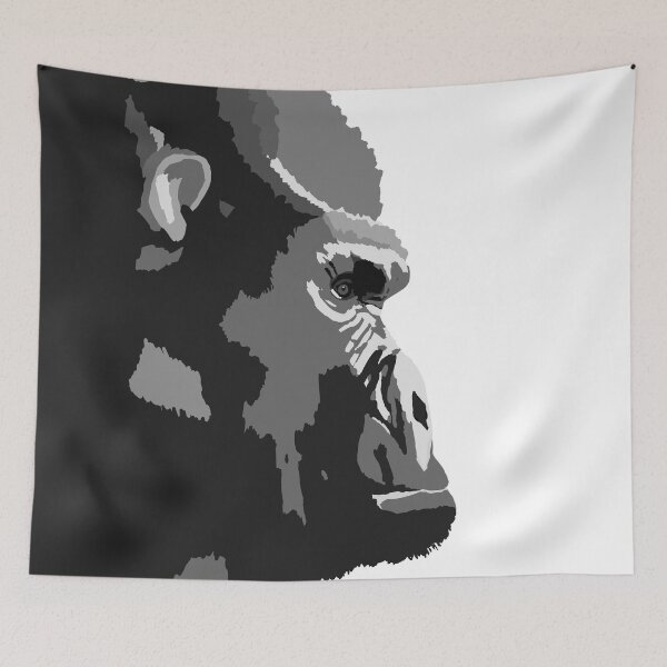 Item preview, Wild Animal Collection- Black and White Ape designed and sold by jennyblairarts.